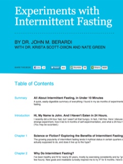 Experiments with Intermittent Fasting