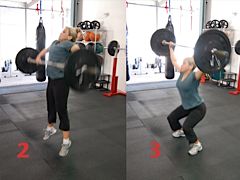 Kelley Hinds Demonstrating the Barbell Snatch
