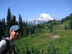 Andrew Engelson on the way to Mount Rainier