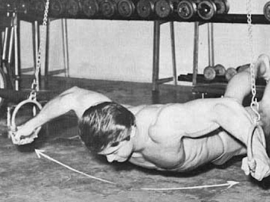 Larry Scott on the rings