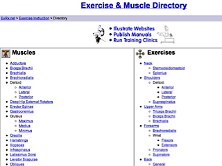 ExRx Exercise and Muscle Directory